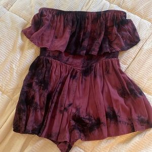 Forever 21 purple/black tie dye romper